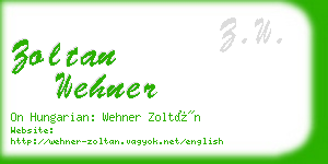 zoltan wehner business card